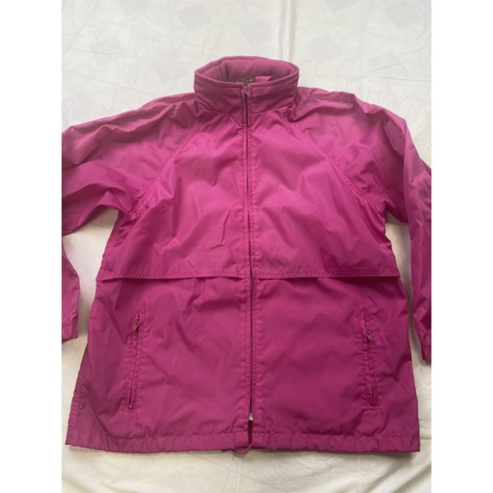 Vintage‎ Eddie Bauer Sac Jac Windbreaker Pink Vented Jacket Women's SZ M